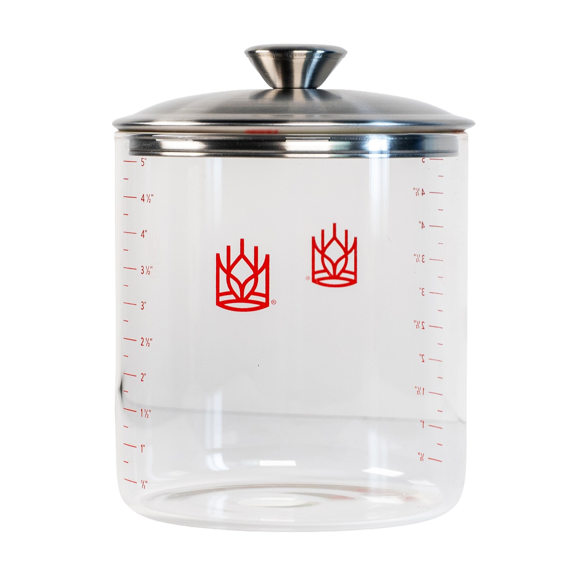 King Arthur Baking Company Glass Crock with Metal Lid