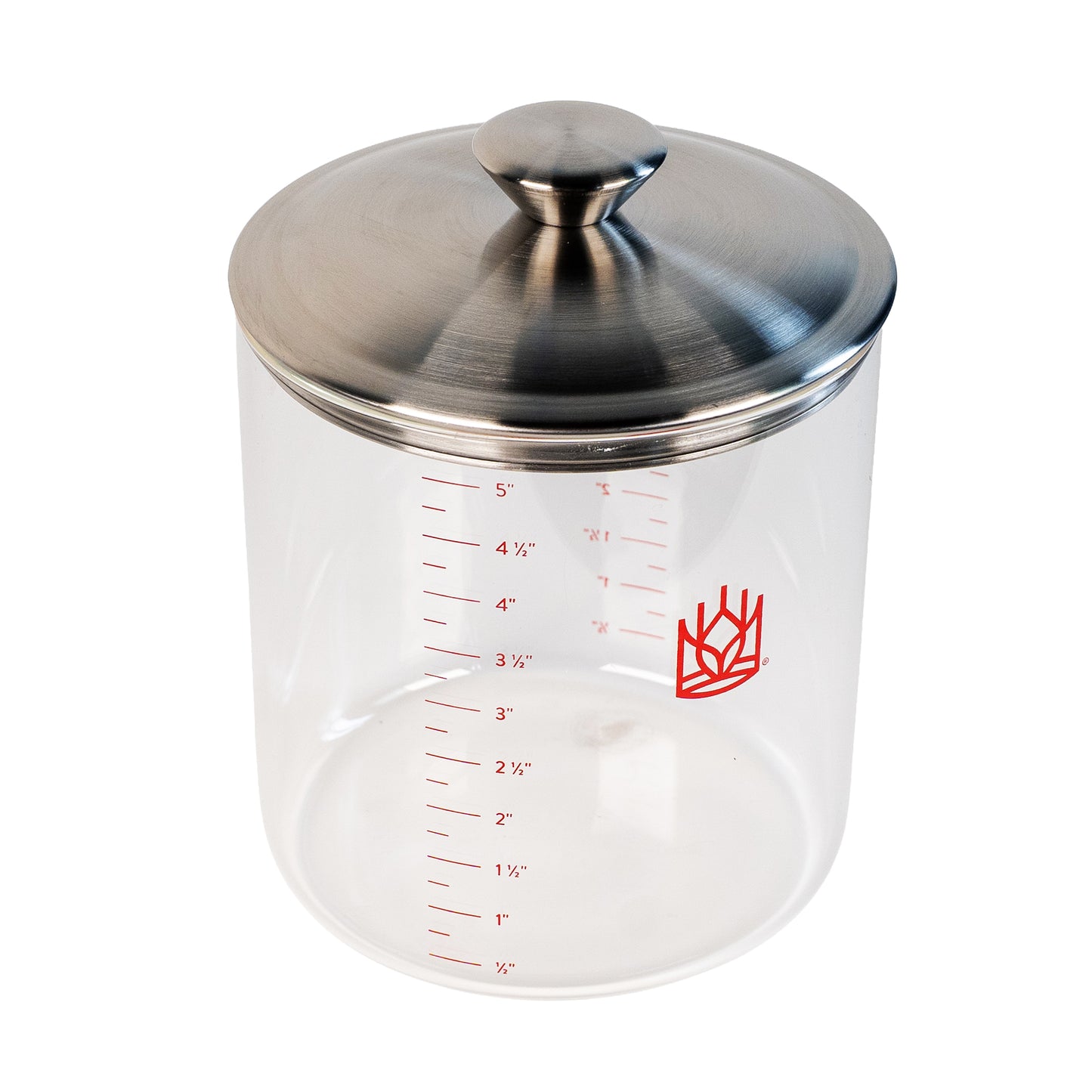 Glass Crock with Metal Lid for Sourdough Sidekick